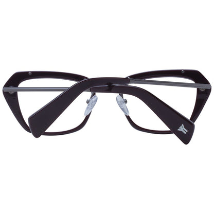 Yohji Yamamoto Burgundy Unisex Glasses Frame