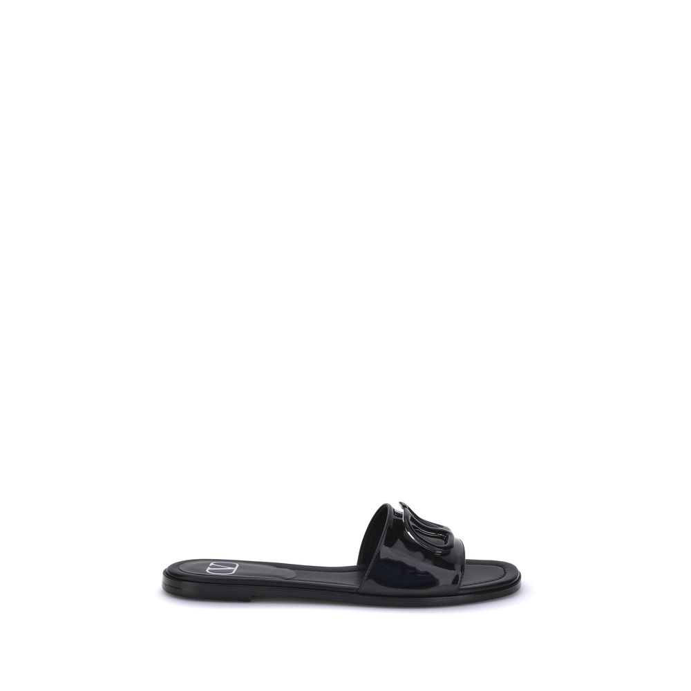 Valentino Garavani Patent leathe VLogo slide Sandals