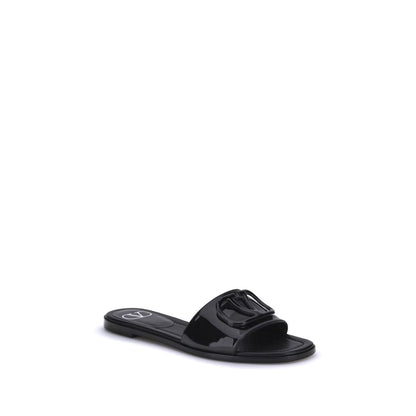 Valentino Garavani Patent leathe VLogo slide Sandals