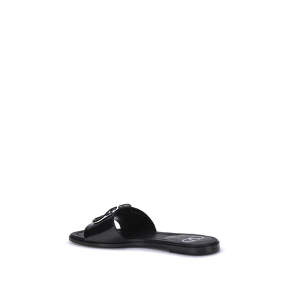 Valentino Garavani Patent leathe VLogo slide Sandals