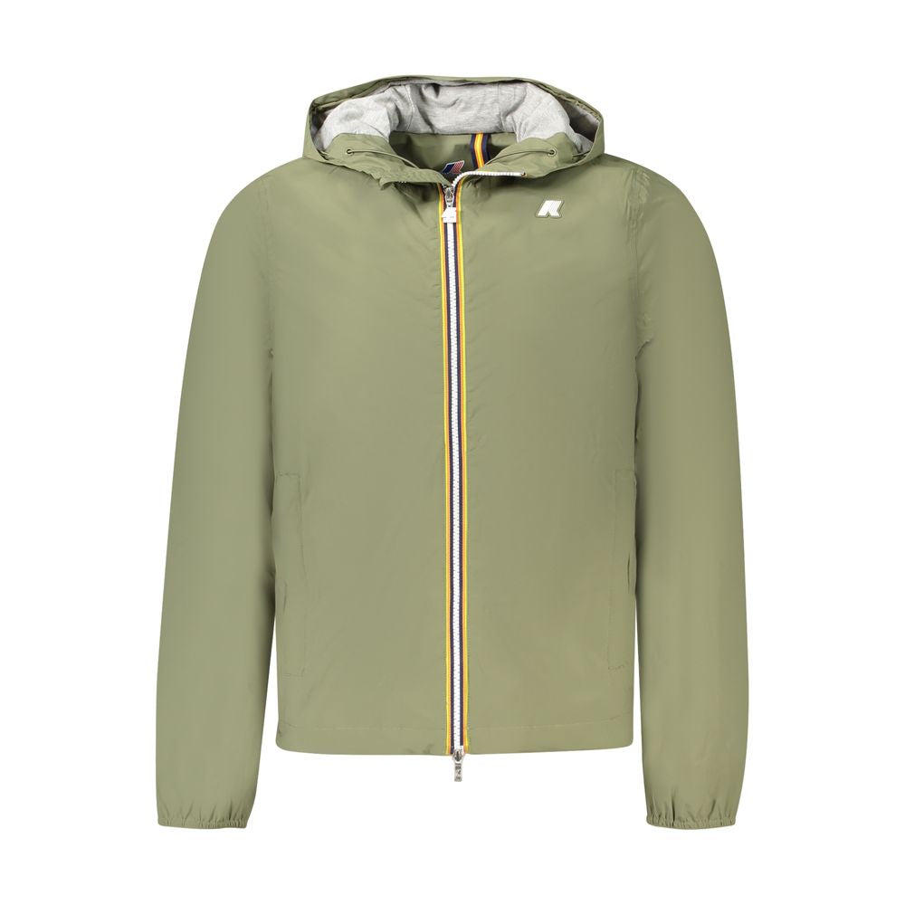 K-WAY Green Nylon Men Jacket