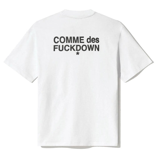 Comme Des Fuckdown White Cotton Women T-Shirt