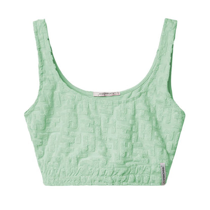 Hinnominate Green Cotton Women Crop Top