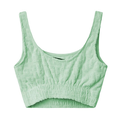 Hinnominate Green Cotton Women Crop Top