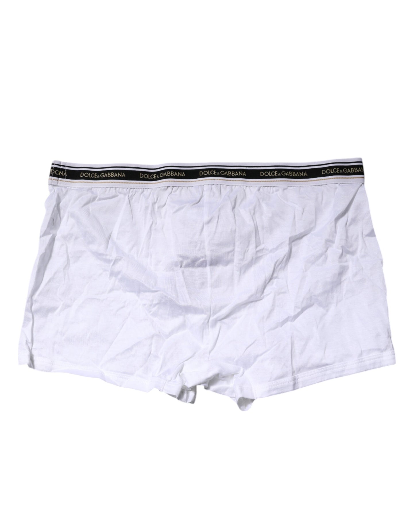 Dolce & Gabbana White Cotton Stretch Regular Boxer Underwear