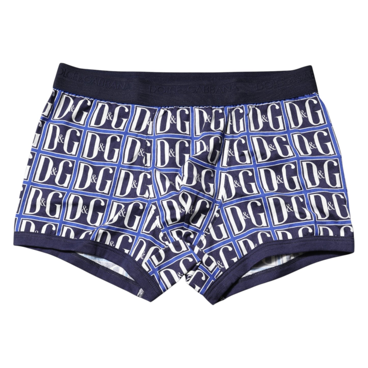 Dolce & Gabbana Blue Logo Print Regular Boxer Brief Underwear
