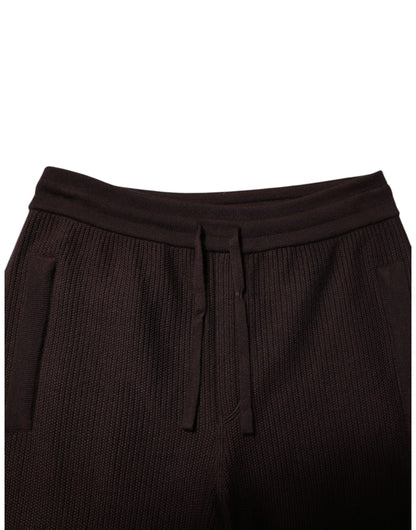 Dolce & Gabbana Brown Cashmere Men Jogger Sweatpants Pants