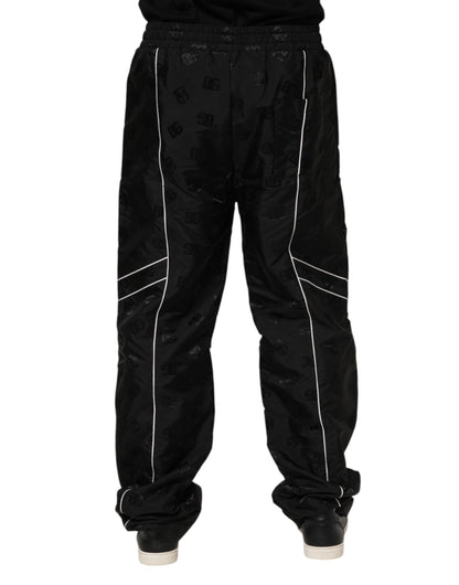 Dolce & Gabbana Black Cotton Straight Jogger Sweatpants Pants