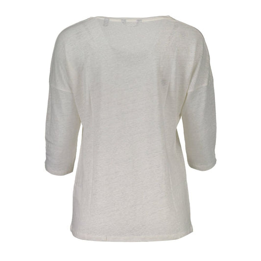 Gant White Linen Tops & T-Shirt