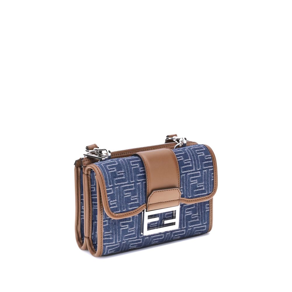 Fendi Baguette denim Shoulder Bag