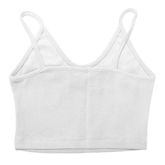 Comme Des Fuckdown White Cotton Women Crop Top
