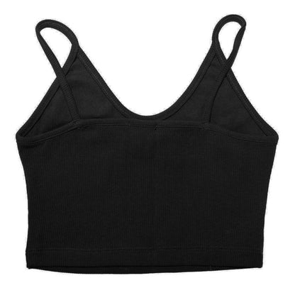 Comme Des Fuckdown Black Cotton Women Crop Top