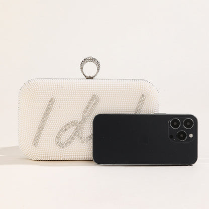 Bolsos de noche con la letra "I Do" para mujer