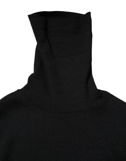 Dolce & Gabbana Black Long Sleeves Turtle Neck Mini Dress