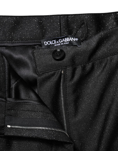 Dolce & Gabbana Black Viscose High Waisted Hot Pants Shorts