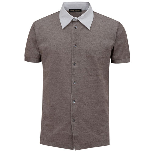 Corneliani Bicolor Cotton Shortsleeve