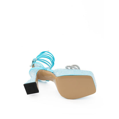 MACH & MACH Blue Leather Platform