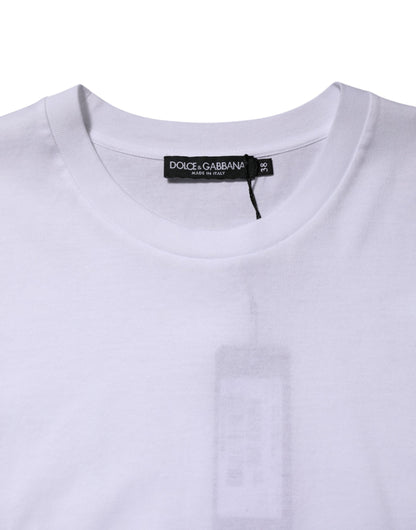 Dolce & Gabbana White Cotton Sleeveless Women Tank T-shirt