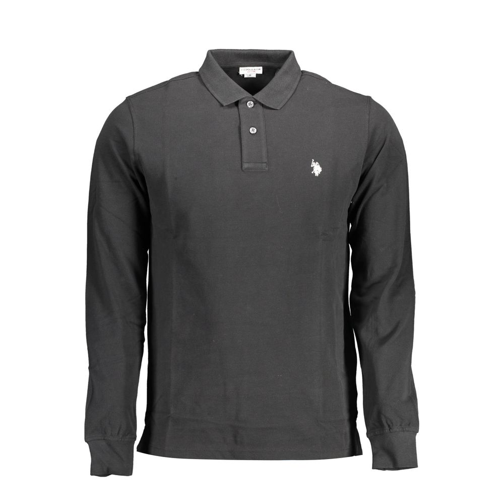 U.S. POLO ASSN. Black Cotton Polo Shirt