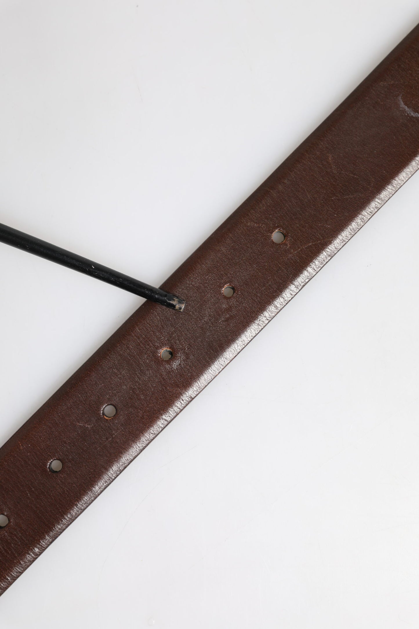 Dolce & Gabbana Brown Classic Gold Metal Logo Buckle Men Belt