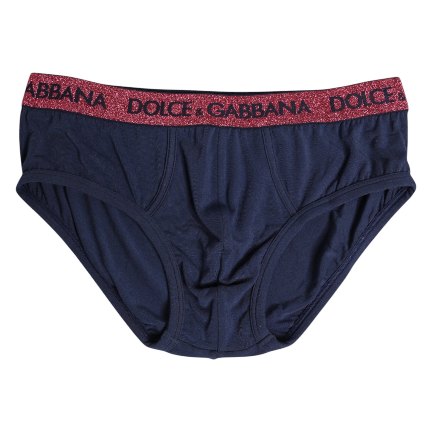 Dolce & Gabbana Blue Red Logo Stretch Regular Brief Underwear