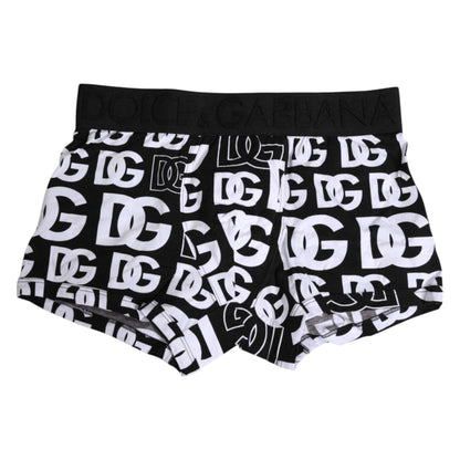 Dolce & Gabbana Black Cotton Logo Regular Men Boxer Underwear