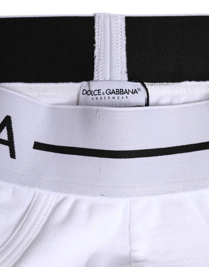 Dolce & Gabbana White Cotton Stretch Regular Brief Underwear