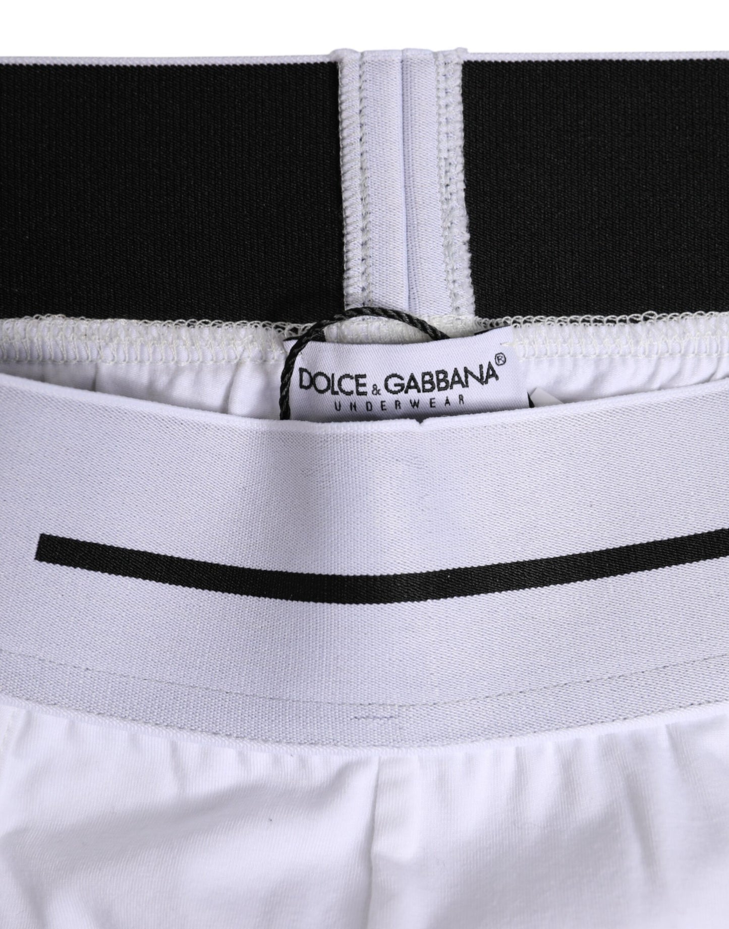 Dolce & Gabbana White Cotton Stretch Regular Boxer Underwear