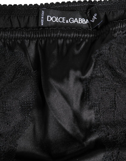 Dolce & Gabbana Black Silk Lace Stretch Bikini Panty Underwear