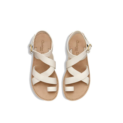 Dior Sun Leather Flat Sandals