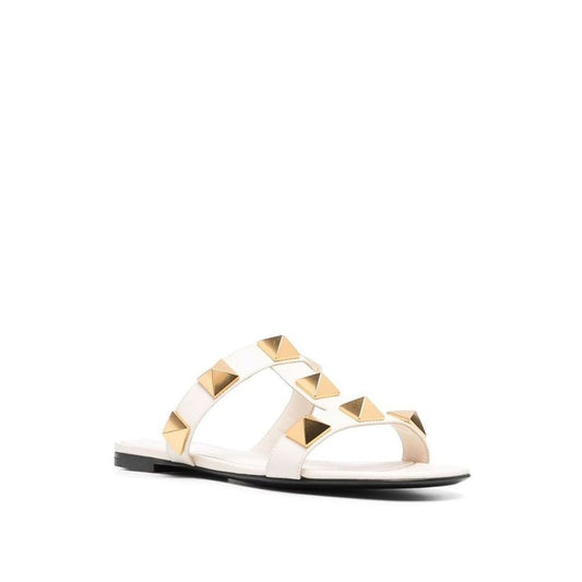Valentino Garavani Roman Stud Leather Flat Sandals