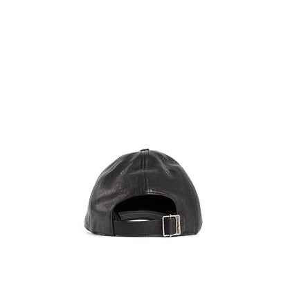 Saint Laurent Cassandre Leather Cap