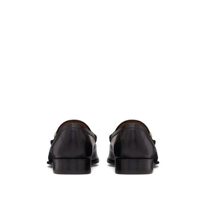 Valentino Garavani V-Logo Moon Leather Loafers