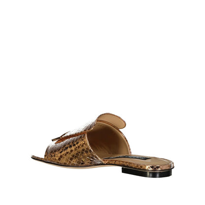 Sergio Rossi Leather Flat Sandals