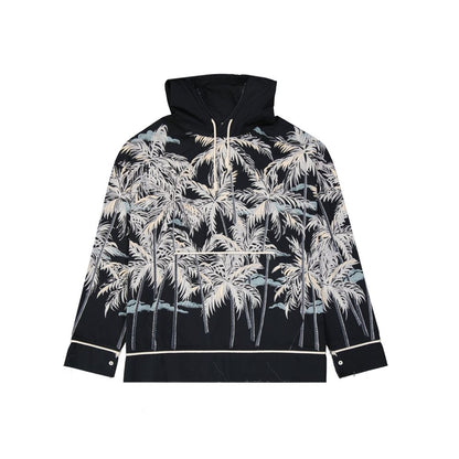 Palm Angels Hooded Printed Shirt
