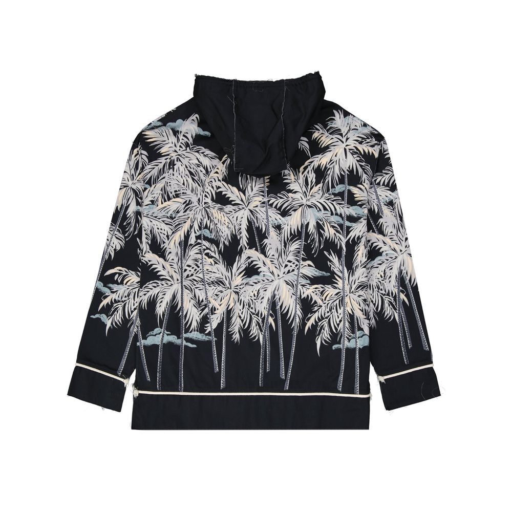 Palm Angels Hooded Printed Shirt