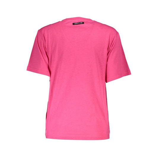 Cavalli Class Pink Cotton Women T-Shirt