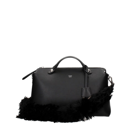 Fendi Black Leather Shoulder Bags