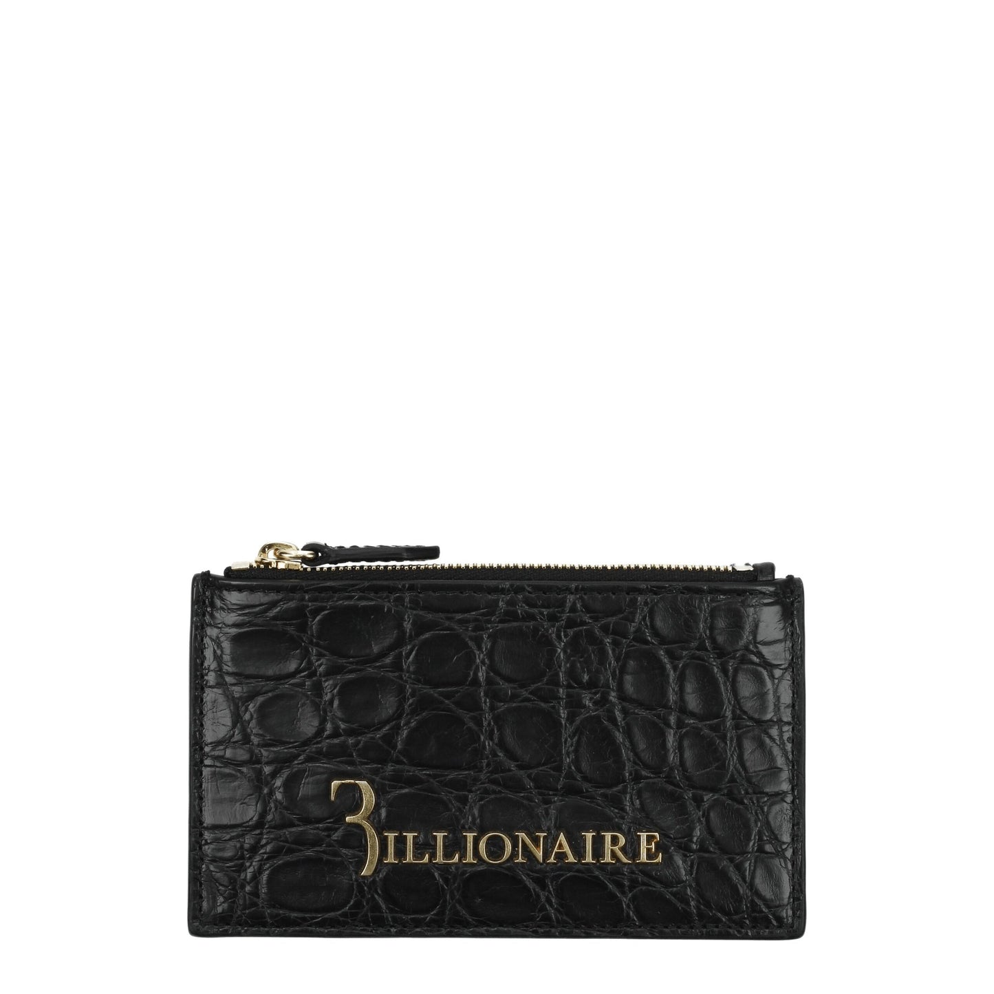 Billionaire Italian Couture Black Crocodile Cardholders