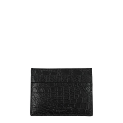 Billionaire Italian Couture Black Crocodile Cardholders