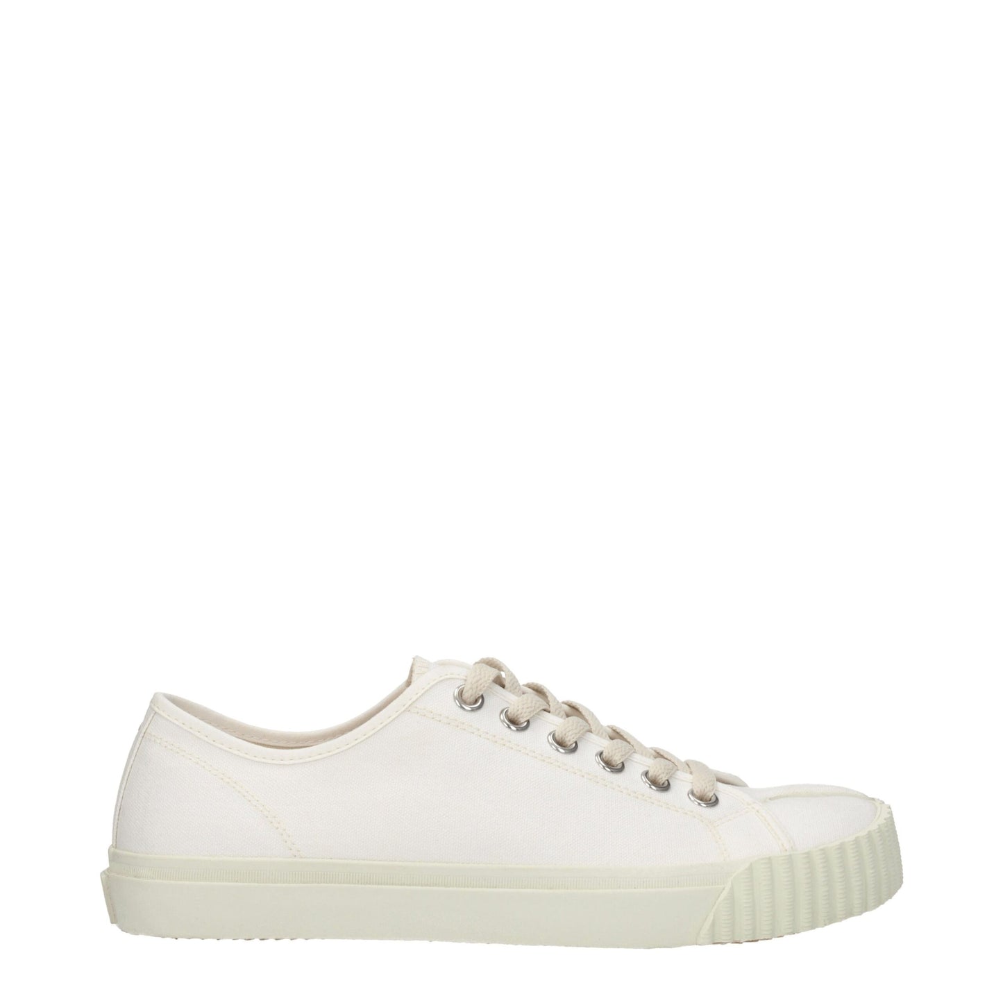 Maison Margiela White Fabric Low Tops