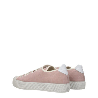 Car Shoe Pink Fabric Low Tops