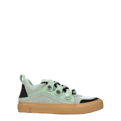 Marcelo Burlon Green Leather Low Tops