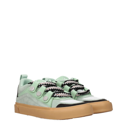 Marcelo Burlon Green Leather Low Tops