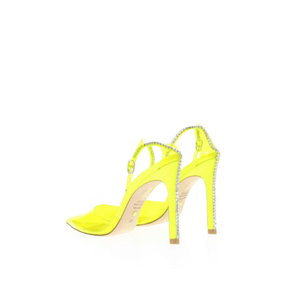 Stuart Weitzman Yellow Pvc Stiletto Heels Sandals