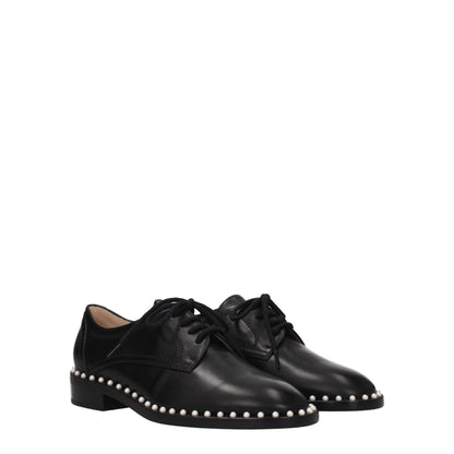 Stuart Weitzman Black Leather Oxfords And Derbies