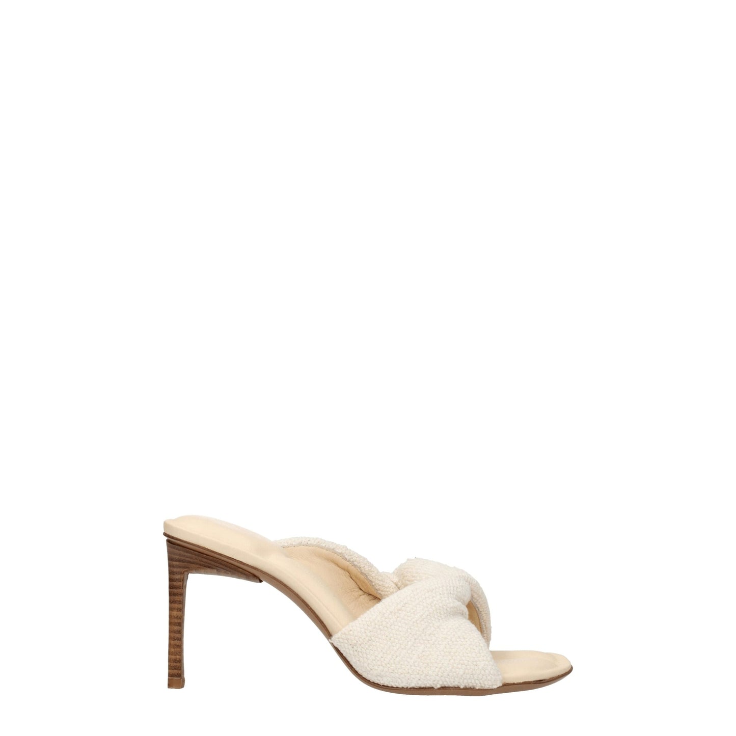 Jacquemus Beige Fabric Stiletto Heels Sandals