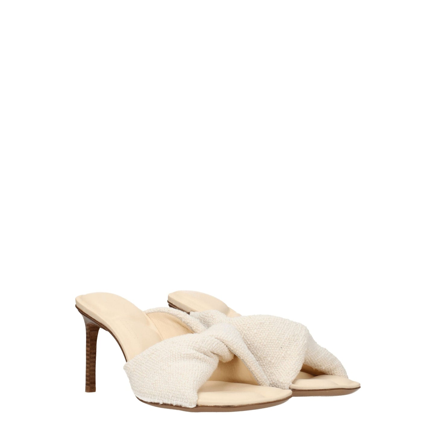 Jacquemus Beige Fabric Stiletto Heels Sandals
