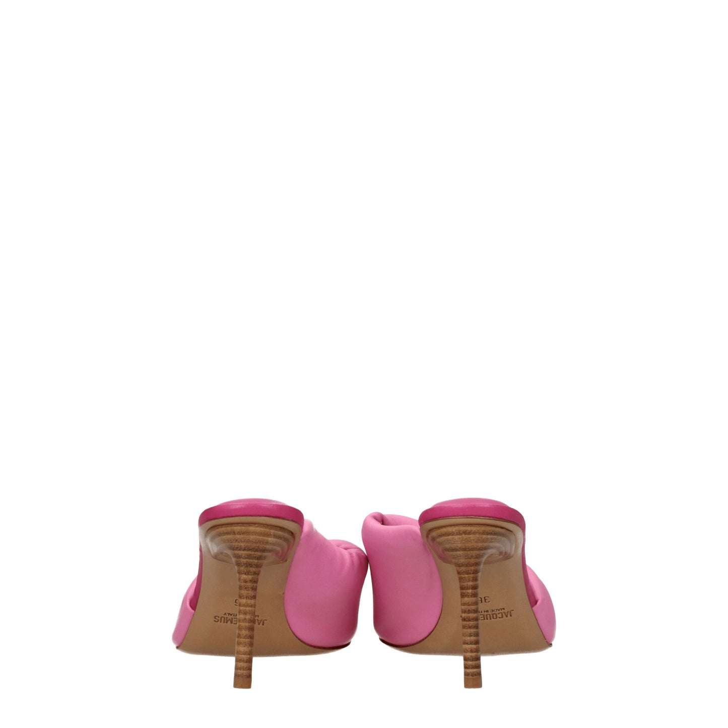 Jacquemus Pink Leather Stiletto Heels Sandals
