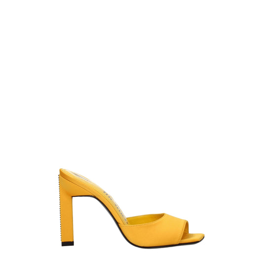 The Attico Orange Satin Stiletto Heels Sandals